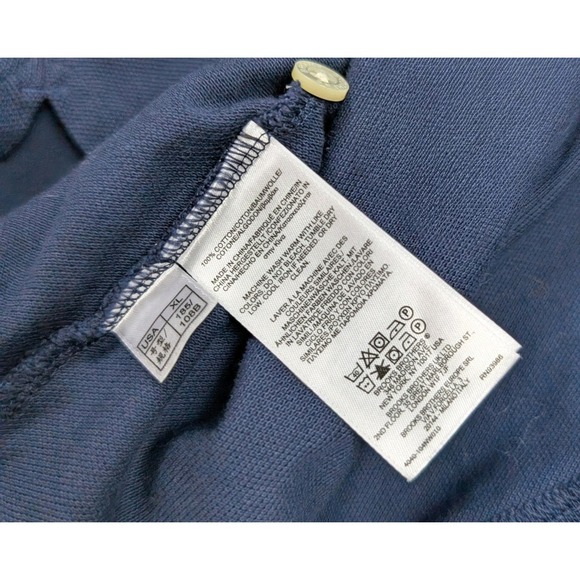 Brooks Brothers 1818 Navy Performance 1/4 Button Short Sleeve Polo Men's Size XL - Picture 5 of 5
